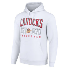 Vancouver Canucks Starter Retro Graphic Pullover Hoodie - White | US 201066257