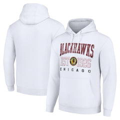 Chicago Blackhawks Starter Retro Graphic Pullover Hoodie - White | US 201066268