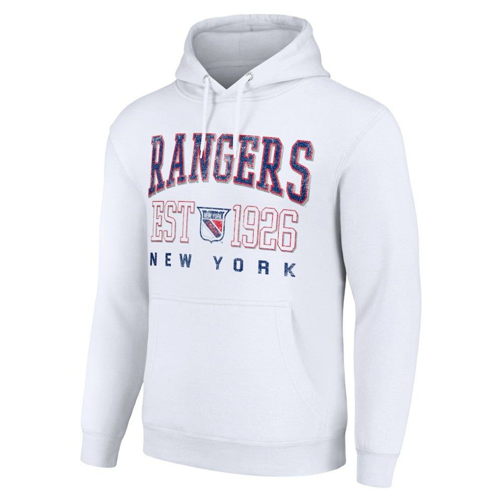 New York Rangers Starter Retro Graphic Pullover Hoodie - White | US 201066273