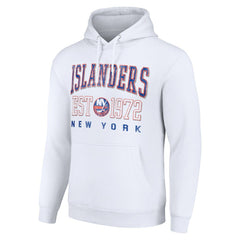 New York Islanders Starter Retro Graphic Pullover Hoodie - White | US 201066274