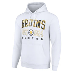 Boston Bruins Starter Retro Graphic Pullover Hoodie - White | US 201066277