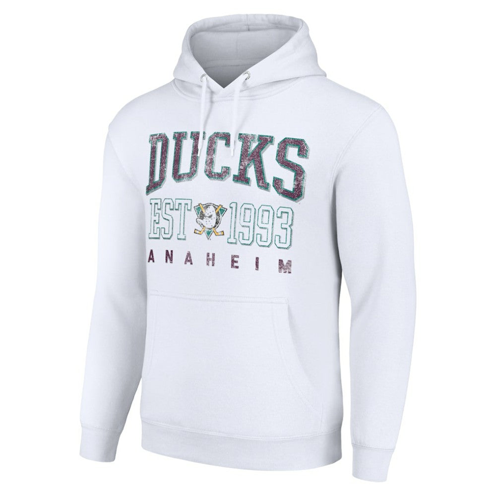 Anaheim Ducks Starter Retro Graphic Pullover Hoodie - White | US 201066281