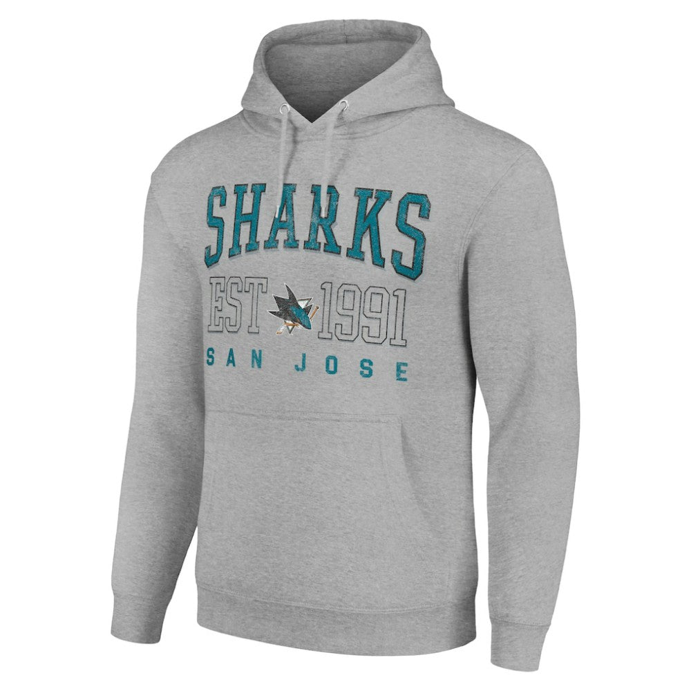 San Jose Sharks Starter Graphic Pullover Hoodie - Heather Gray | US 201066290