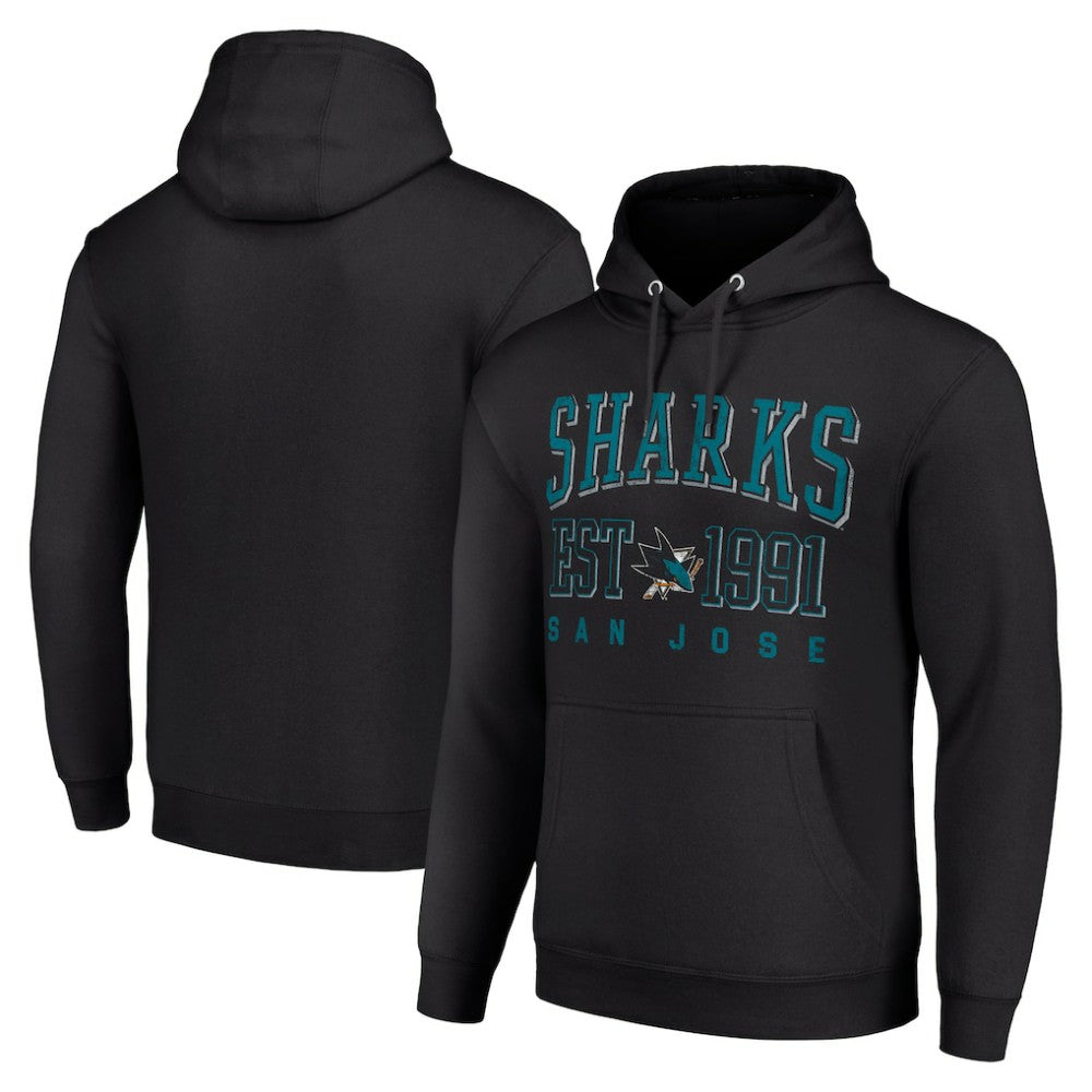 San Jose Sharks Starter Graphic Pullover Hoodie - Black | US 201066305