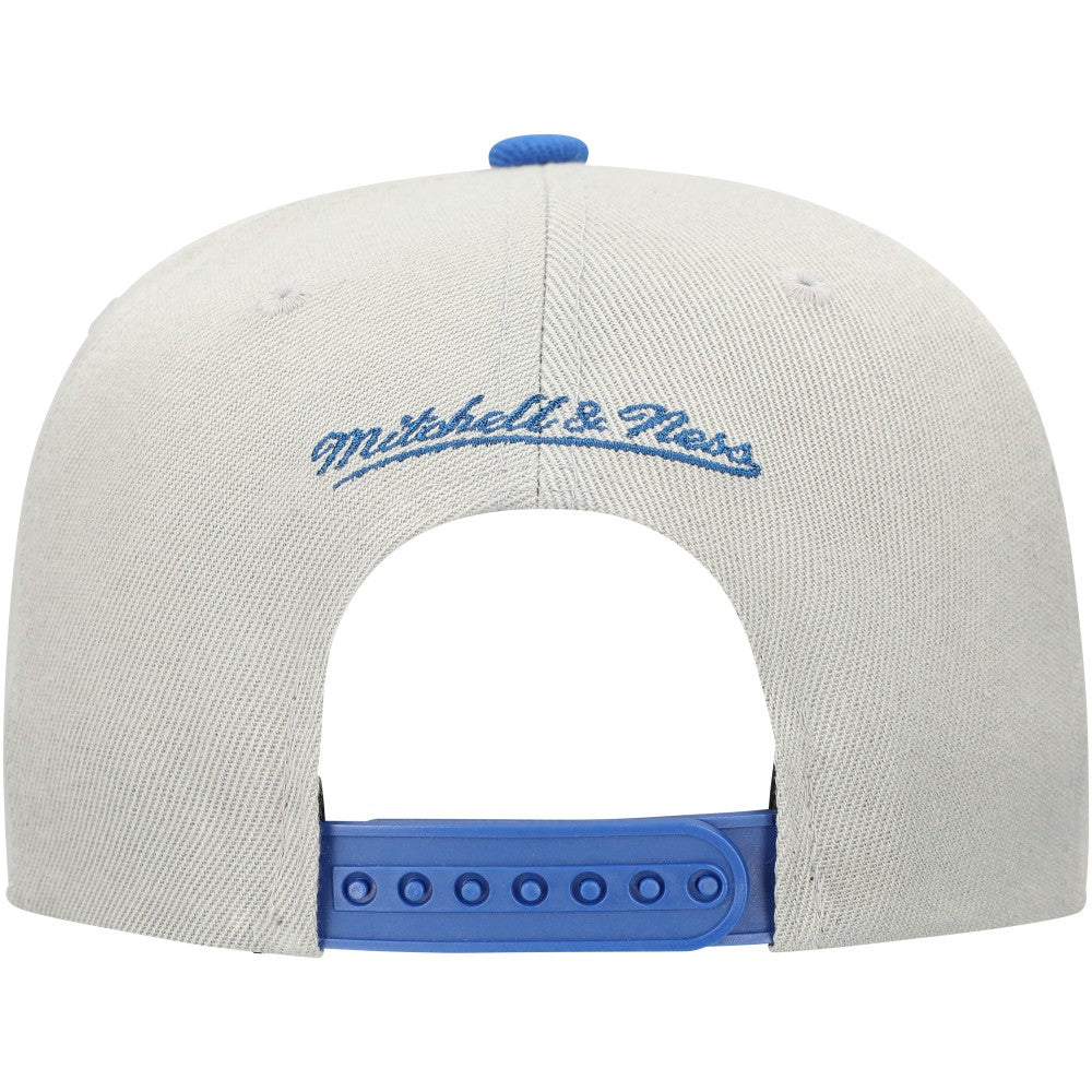 Los Angeles Dodgers Mitchell & Ness Knock Out Panel Snapback Hat - Gray/Royal Hats