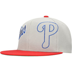 Philadelphia Phillies Mitchell & Ness Knock Out Panel Snapback Hat - Gray Hats