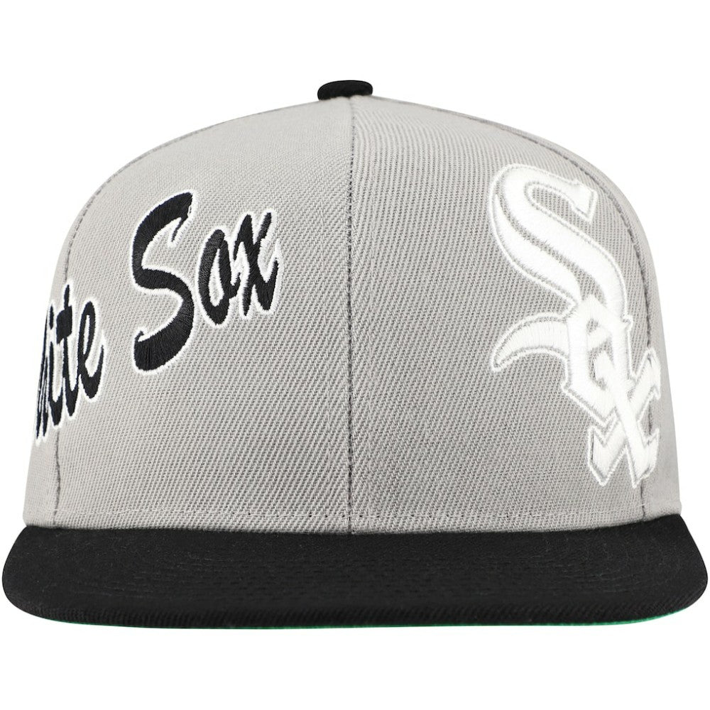 Chicago White Sox Mitchell & Ness Knock Out Panel Snapback Hat - Gray Hats