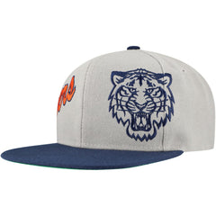 Detroit Tigers Mitchell & Ness Knock Out Panel Snapback Hat - Gray Hats