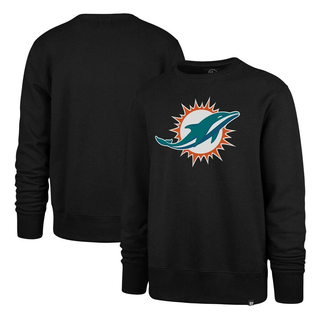 Miami Dolphins '47 Imprint Headline Pullover Sweatshirt - Black Pullover