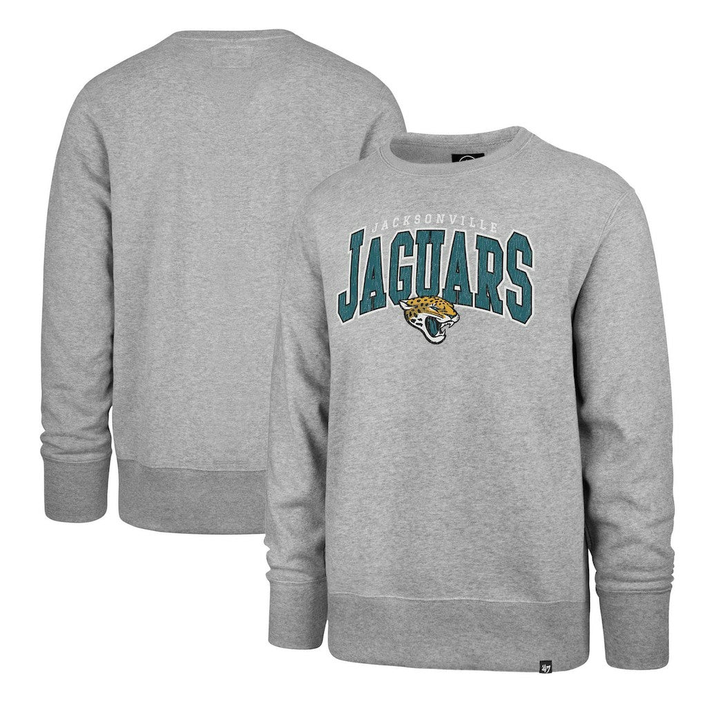 Jacksonville Jaguars '47 Varsity Block Headline Pullover Sweatshirt - Gray Pullover