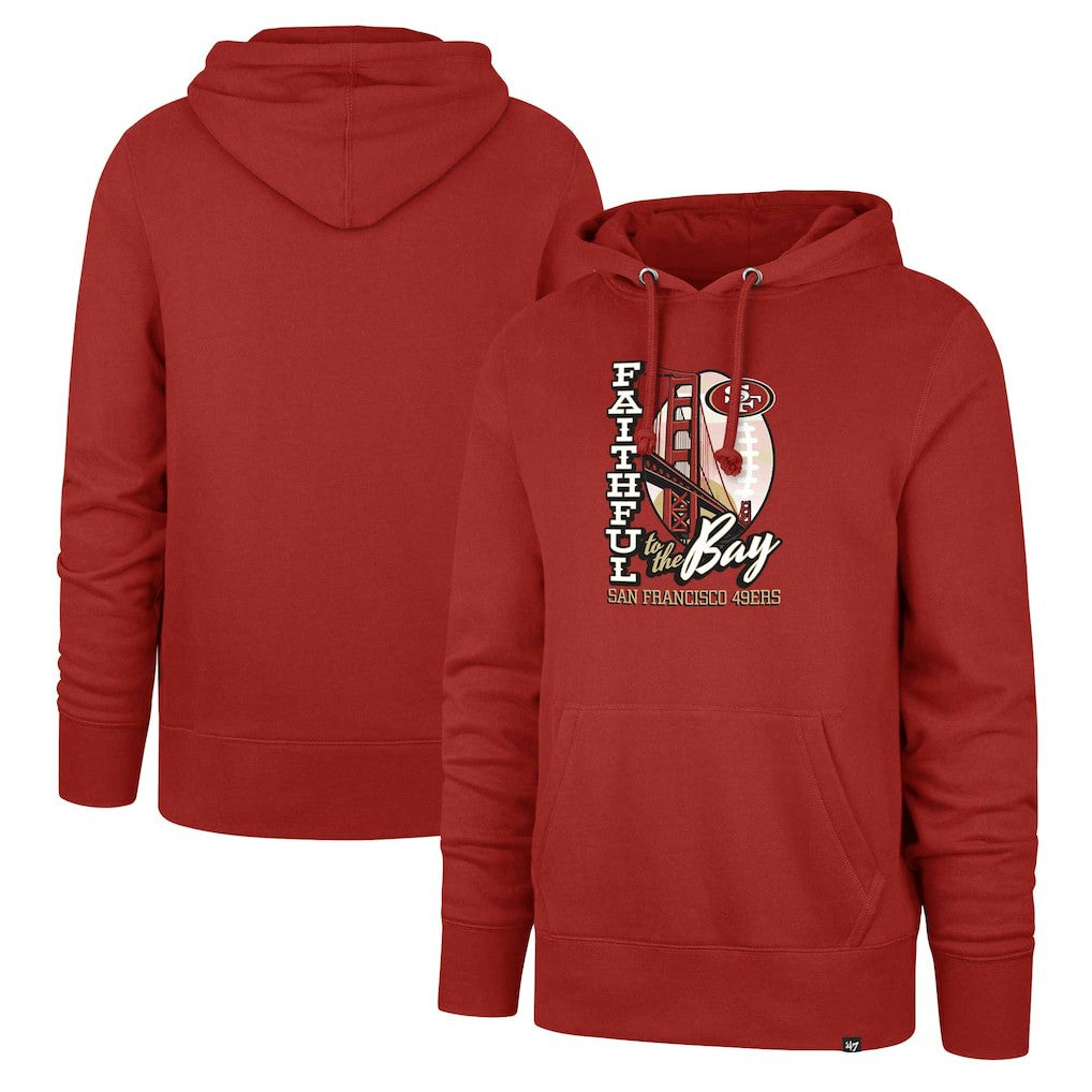 San Francisco 49ers '47 Regional Headline Pullover Hoodie - Scarlet Hoodies