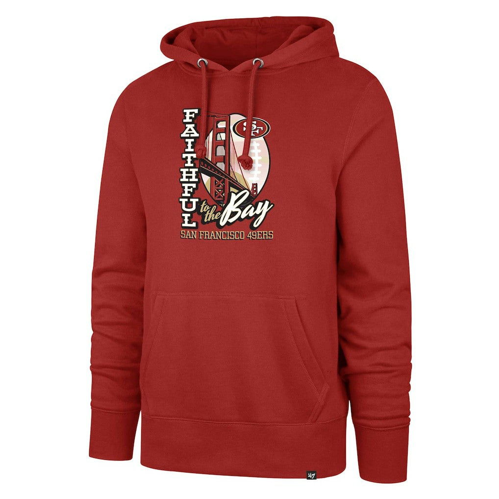 San Francisco 49ers '47 Regional Headline Pullover Hoodie - Scarlet Hoodies