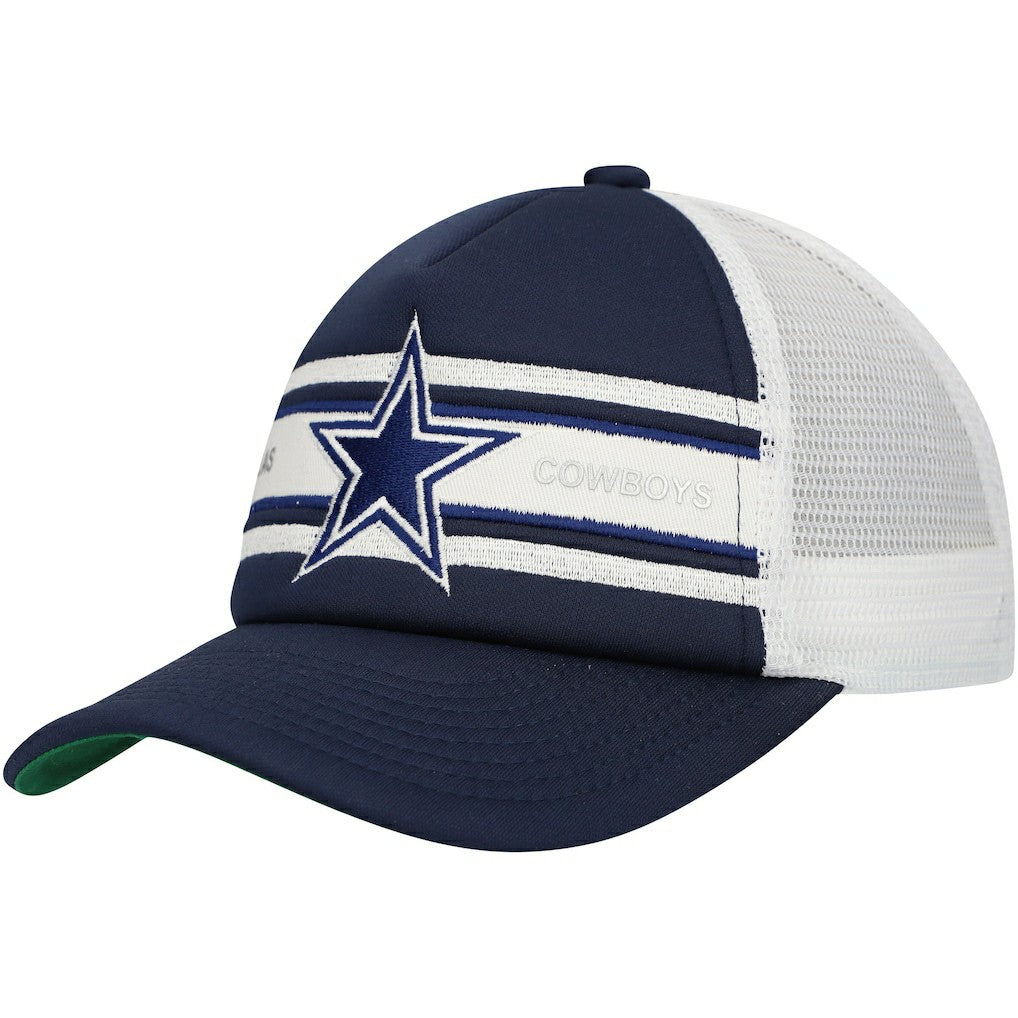Dallas Cowboys Youth Stripe Trucker Adjustable Hat - Navy Hats