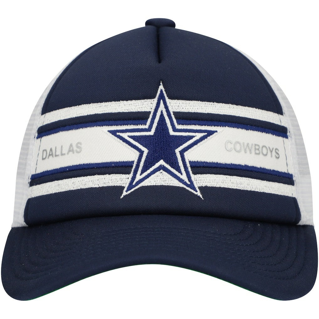 Dallas Cowboys Youth Stripe Trucker Adjustable Hat - Navy Hats