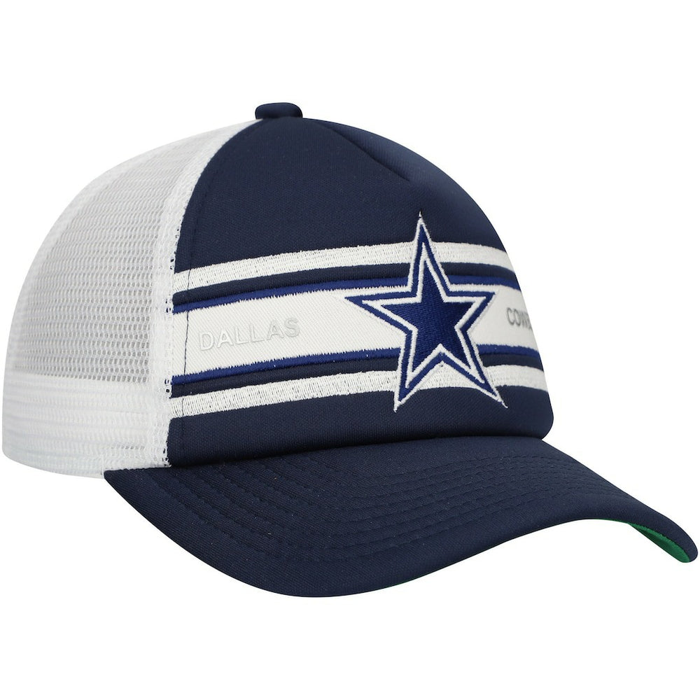 Dallas Cowboys Youth Stripe Trucker Adjustable Hat - Navy Hats