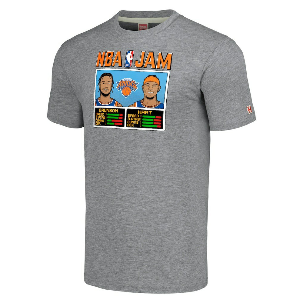 Jalen Brunson & Josh Hart New York Knicks Homage Unisex NBA Jam Tri-Blend T-Shirt Gray outlet