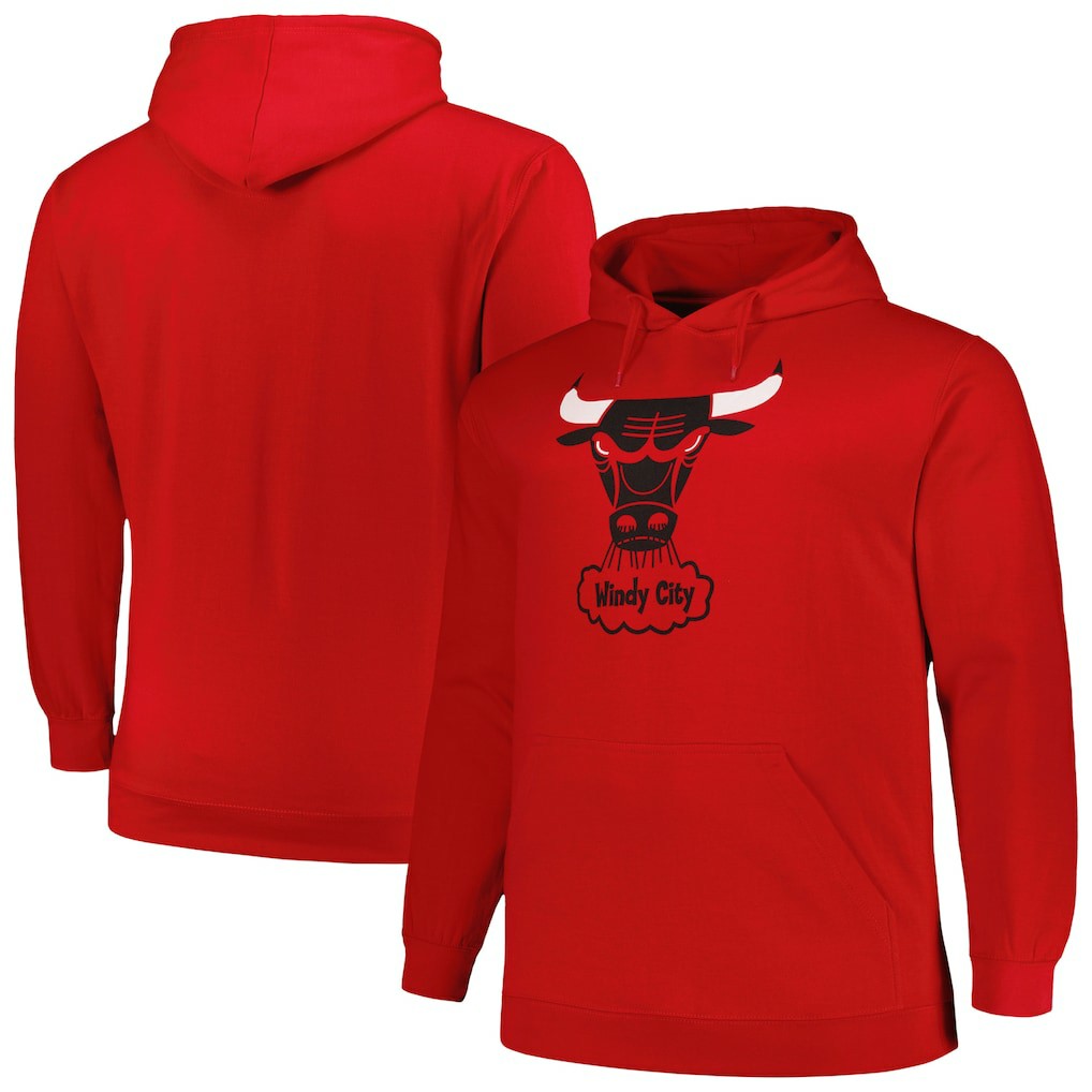 Chicago Bulls Hardwood Classics Big & Tall Pullover Hoodie Red - Mitchell & Ness