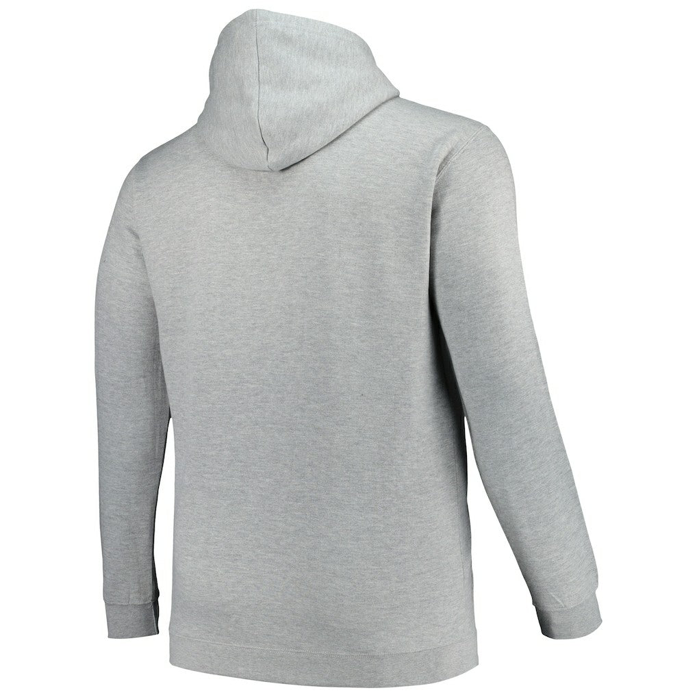 Charlotte Hornets Hardwood Classics Big & Tall Pullover Hoodie Heather Gray - Mitchell & Ness