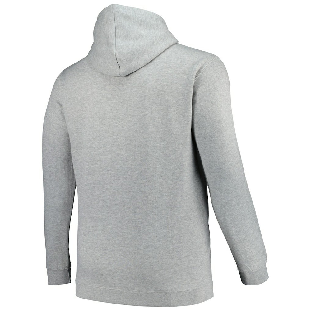 Charlotte Hornets Hardwood Classics Big & Tall Pullover Hoodie Heather Gray - Mitchell & Ness