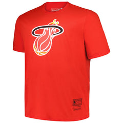 Miami Heat Big & Tall Hardwood Classics Vintage Logo T-Shirt Red - Mitchell & Ness