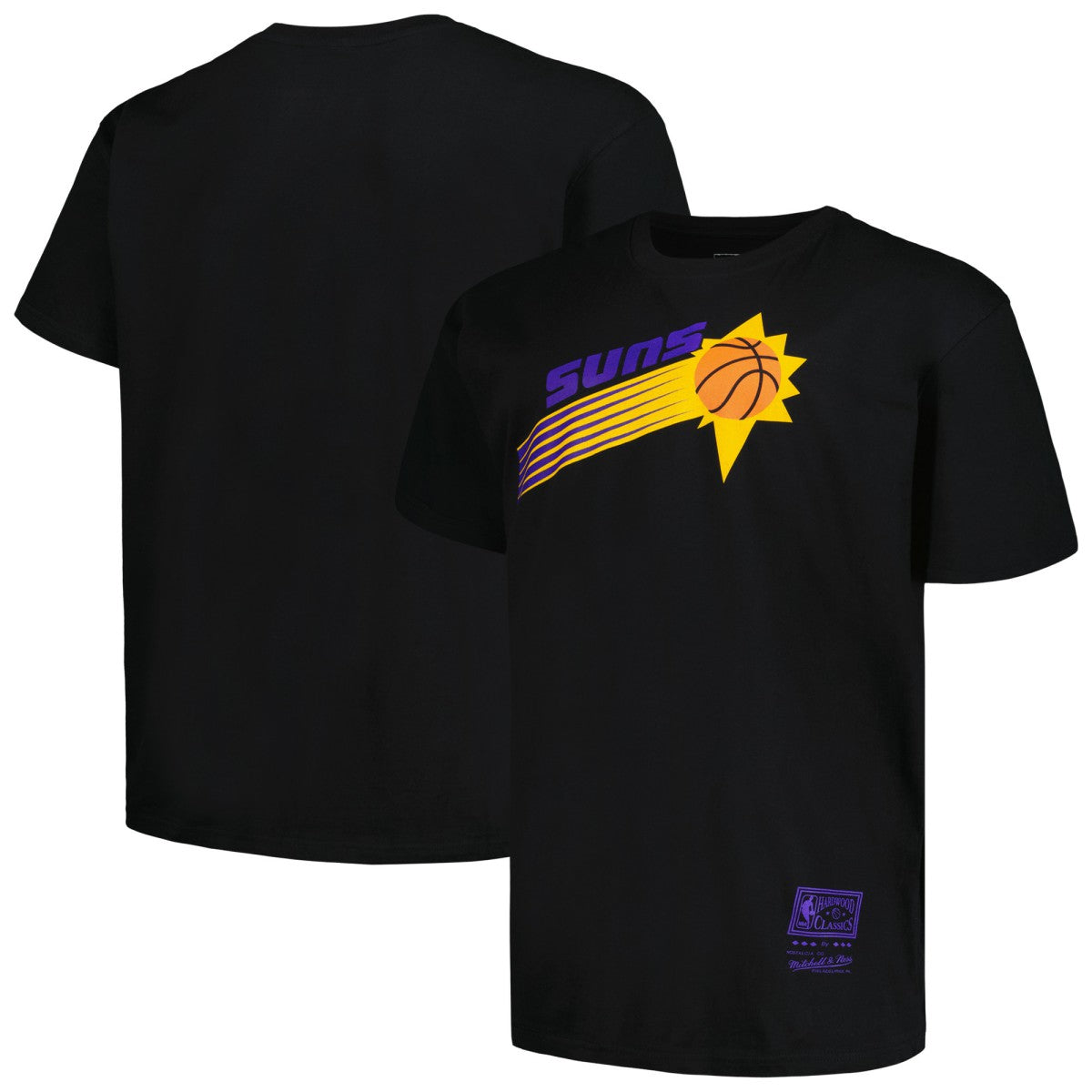 Phoenix Suns Big & Tall Hardwood Classics Vintage Logo T-Shirt Black - Mitchell & Ness