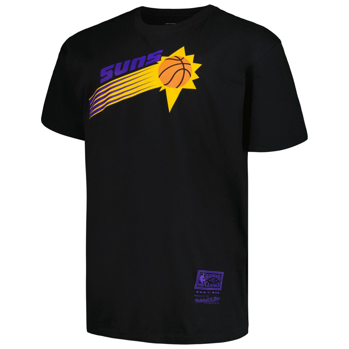Phoenix Suns Big & Tall Hardwood Classics Vintage Logo T-Shirt Black - Mitchell & Ness
