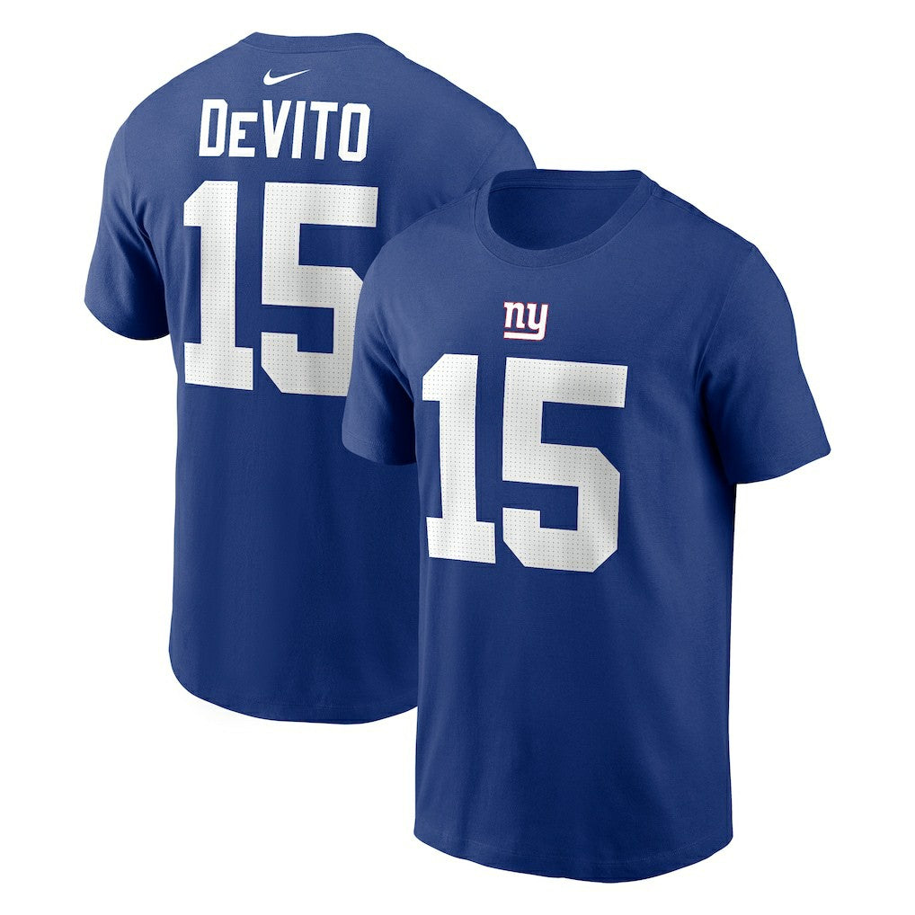 Tommy DeVito New York Giants Name & Number T-Shirt - Royal T-shirts