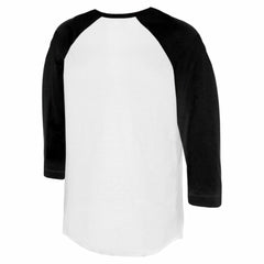 Athletics Tiny Turnip Unisex Butterfly Glove 3/4-Sleeve Raglan T-Shirt - White/Black T-shirts