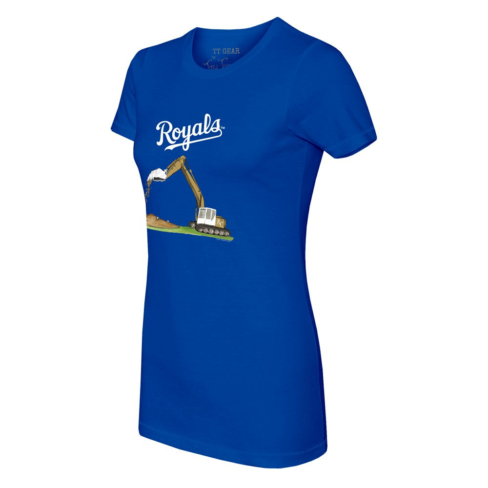 Kansas City Royals Tiny Turnip Women's Excavator T-Shirt - Royal T-shirts