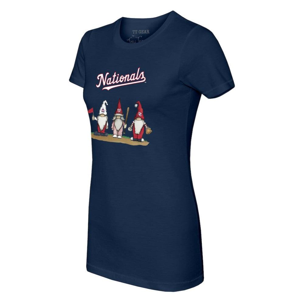 Washington Nationals Tiny Turnip Women's Gnomes T-Shirt - Navy T-shirts