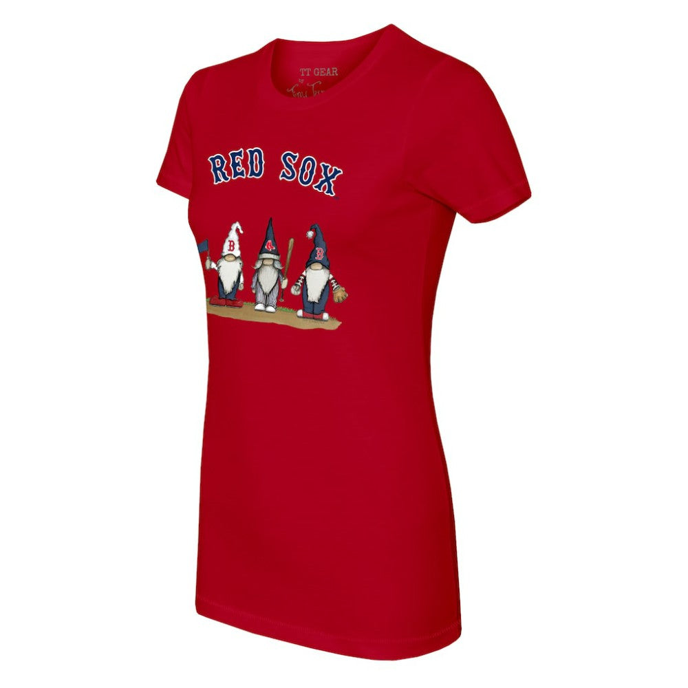Boston Red Sox Tiny Turnip Women's Gnomes T-Shirt - Red T-shirts