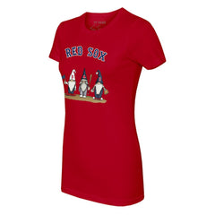 Boston Red Sox Tiny Turnip Women's Gnomes T-Shirt - Red T-shirts