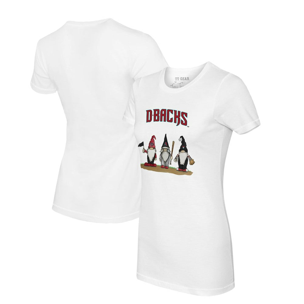 Arizona Diamondbacks Tiny Turnip Women's Gnomes T-Shirt - White T-shirts