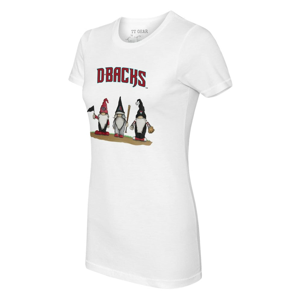 Arizona Diamondbacks Tiny Turnip Women's Gnomes T-Shirt - White T-shirts