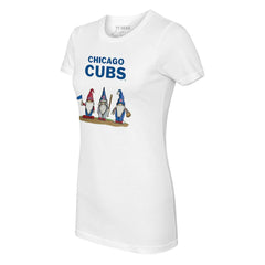 Chicago Cubs Tiny Turnip Women's Gnomes T-Shirt - White T-shirts