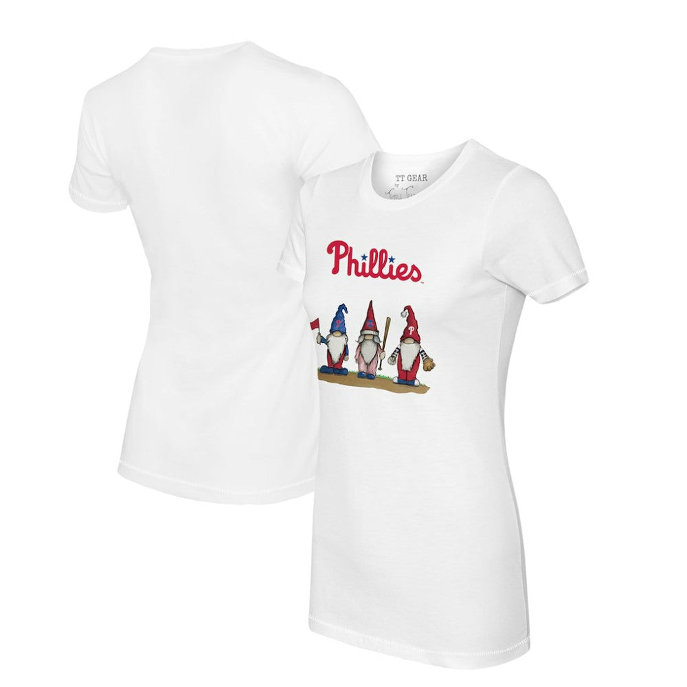 Philadelphia Phillies Tiny Turnip Women's Gnomes T-Shirt - White T-shirts