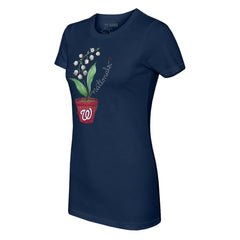 Washington Nationals Tiny Turnip Women's Lilies & Ladybugs T-Shirt - Navy T-shirts