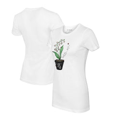 Chicago White Sox Tiny Turnip Women's Lilies & Ladybugs T-Shirt - White T-shirts
