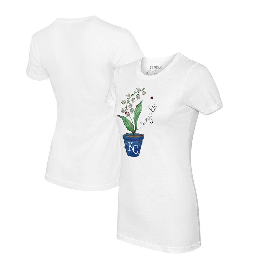 Kansas City Royals Tiny Turnip Women's Lilies & Ladybugs T-Shirt - White T-shirts
