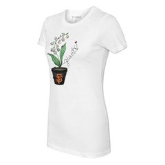 San Francisco Giants Tiny Turnip Women's Lilies & Ladybugs T-Shirt - White T-shirts