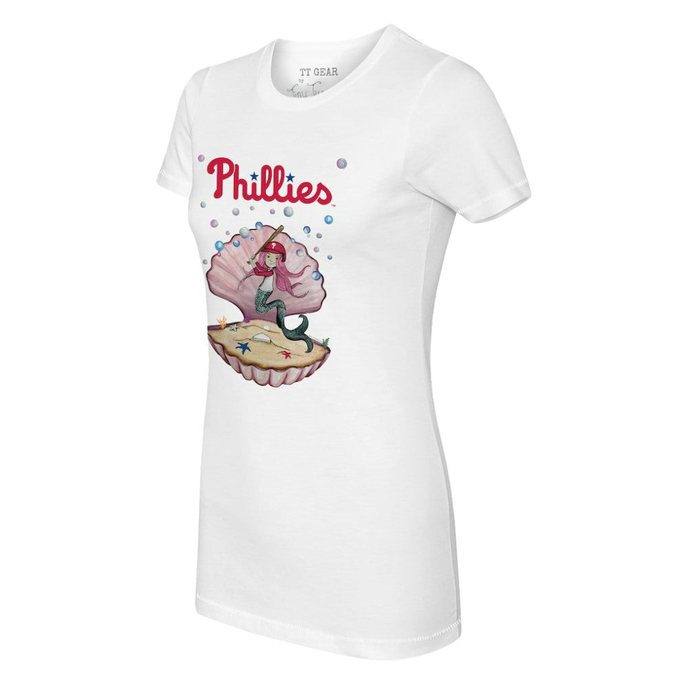 Philadelphia Phillies Tiny Turnip Women's Mermaid T-Shirt - White T-shirts