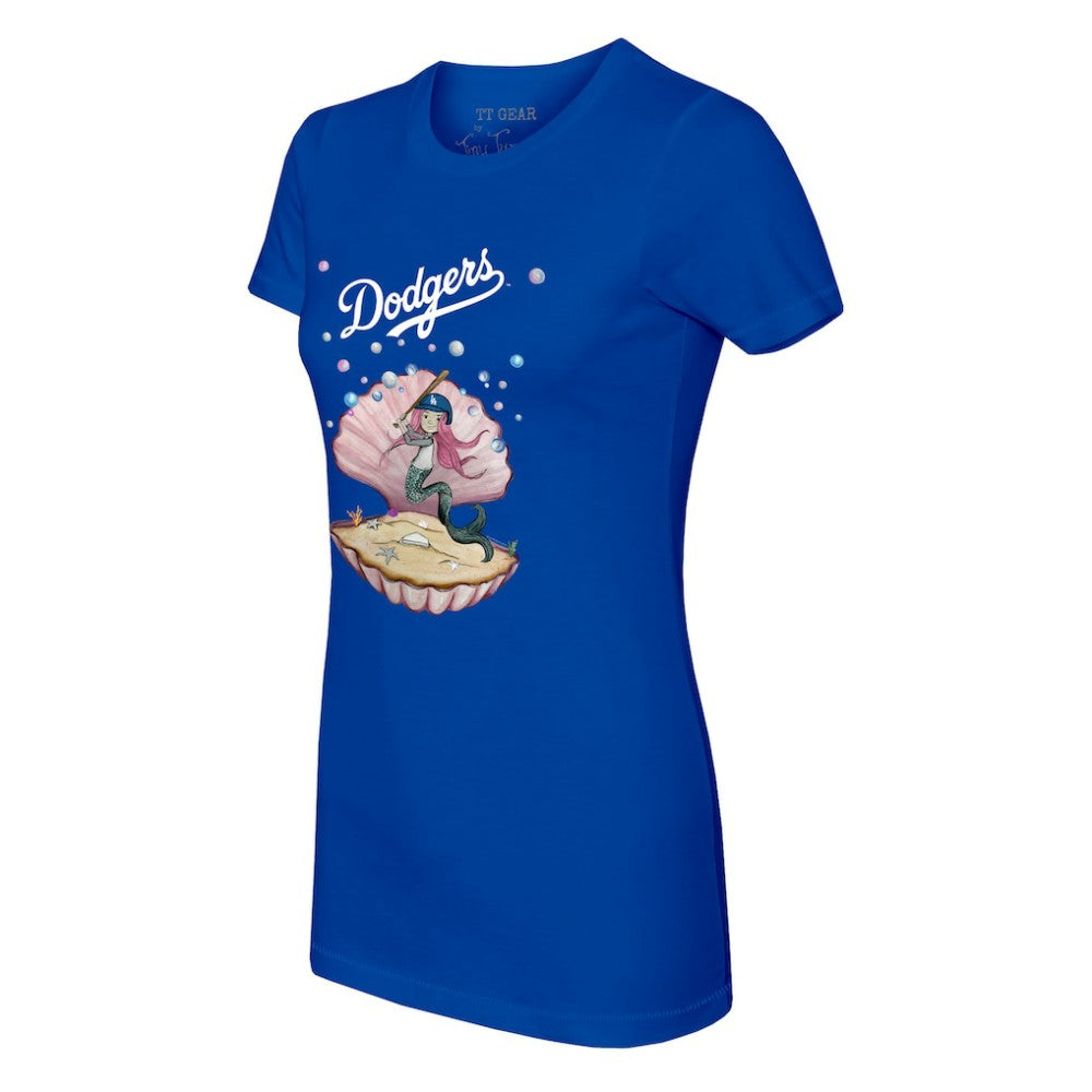 Los Angeles Dodgers Tiny Turnip Women's Mermaid T-Shirt - Royal T-shirts