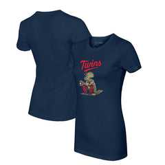 Minnesota Twins Tiny Turnip Women's Triceratops T-Shirt - Navy T-shirts