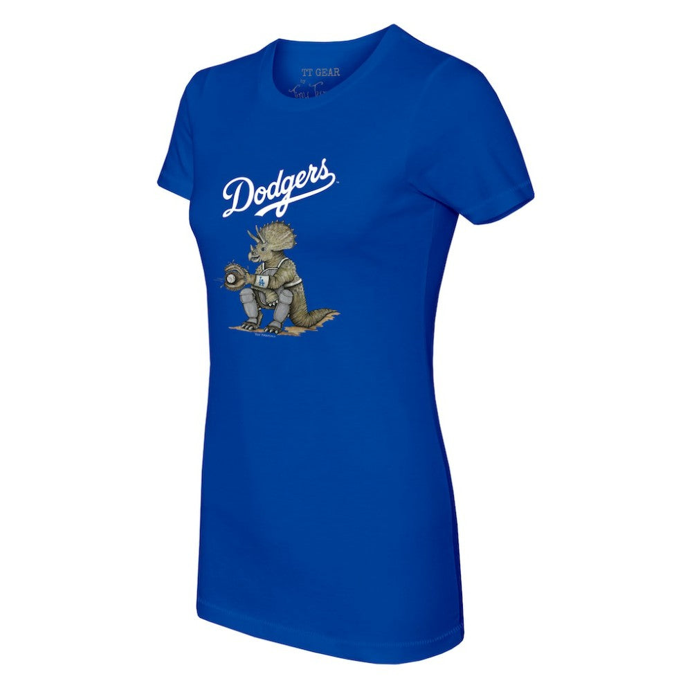 Los Angeles Dodgers Tiny Turnip Women's Triceratops T-Shirt - Royal T-shirts