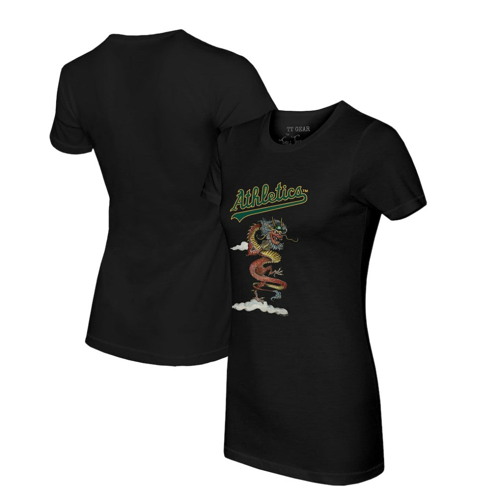 Athletics Tiny Turnip Women's 2024 Year of the Dragon T-Shirt - Black T-shirts