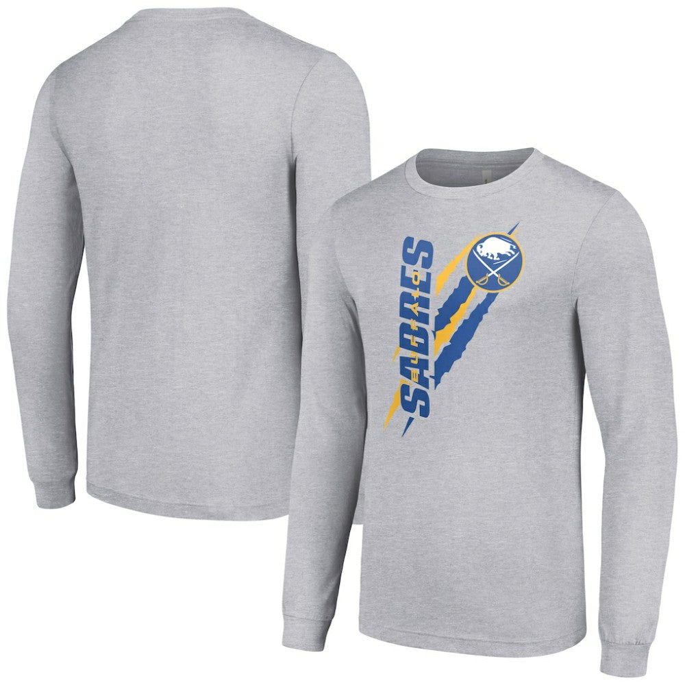 Buffalo Sabres Starter Color Scratch Long-Sleeve T-Shirt - Heather Gray | US 201074618