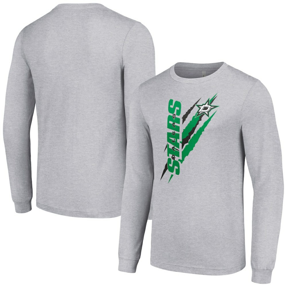 Dallas Stars Starter Color Scratch Long-Sleeve T-Shirt - Heather Gray | US 201074625