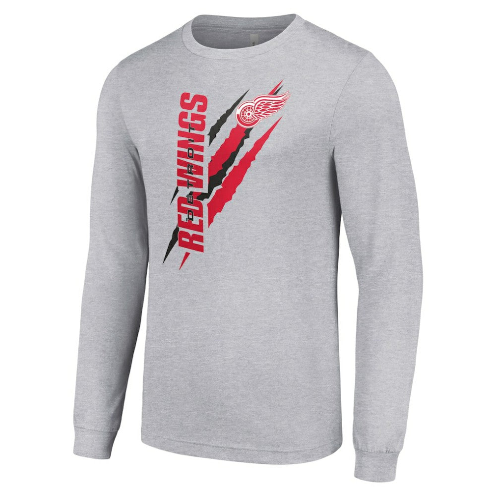 Detroit Red Wings Starter Color Scratch Long-Sleeve T-Shirt - Heather Gray | US 201074626