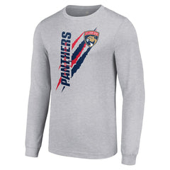 Florida Panthers Starter Color Scratch Long-Sleeve T-Shirt - Heather Gray | US 201074628