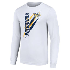 Nashville Predators Starter Color Scratch Long-Sleeve T-Shirt - White | US 201074641
